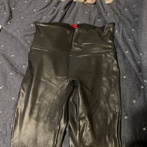 Spanx leather look leggings